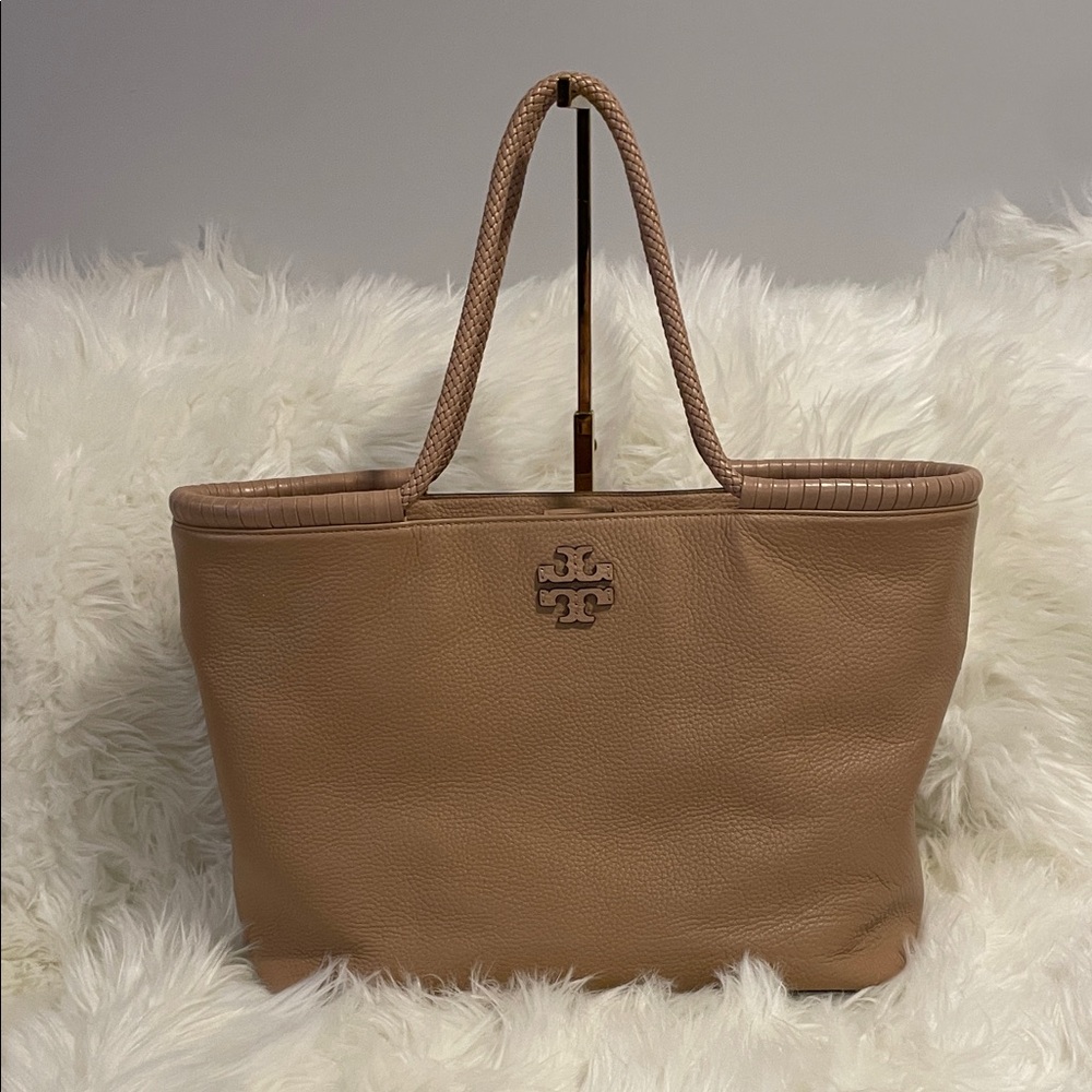 Tory Burch Camel Leather Tote